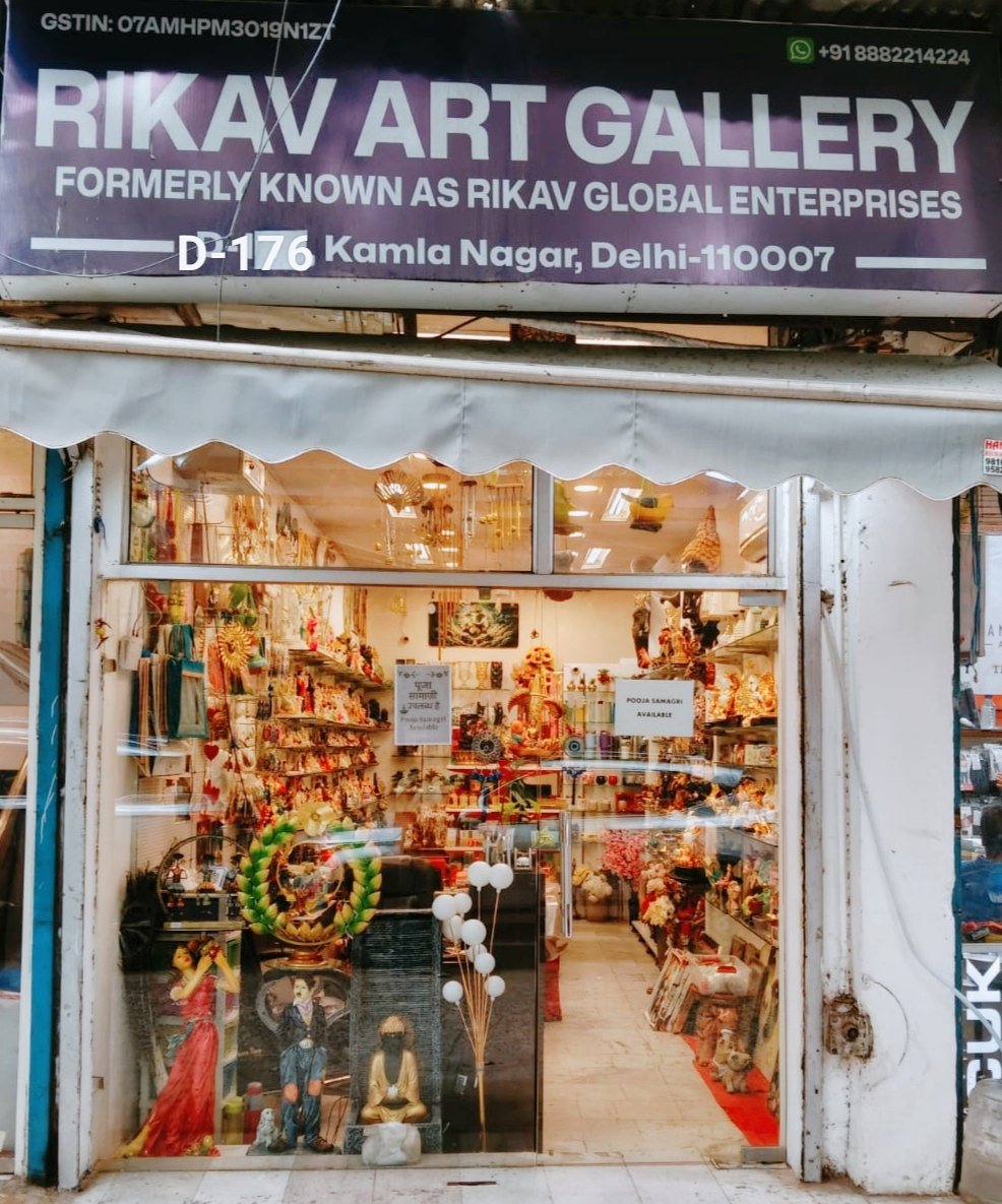 Rikav Art Gallery showroom in Kamla Nagar Delhi