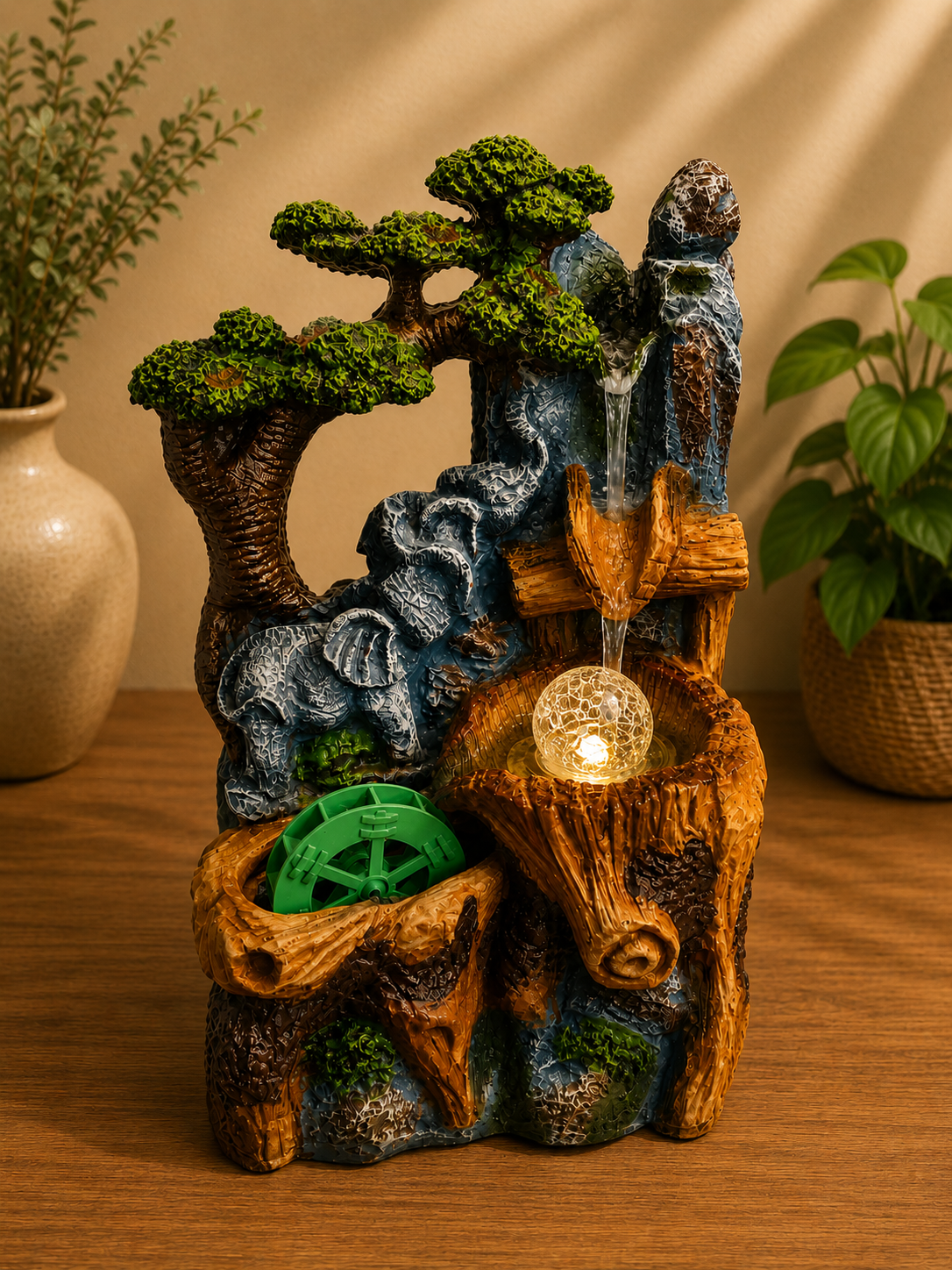 Stone-Base Statement Fountain